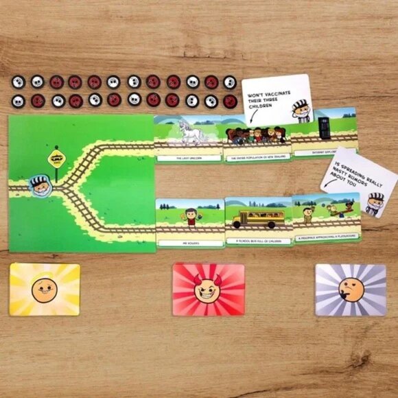Trial by Trolley by Cyanide & Happiness Party Board Game with Modifier Pack - Picture 6 of 12